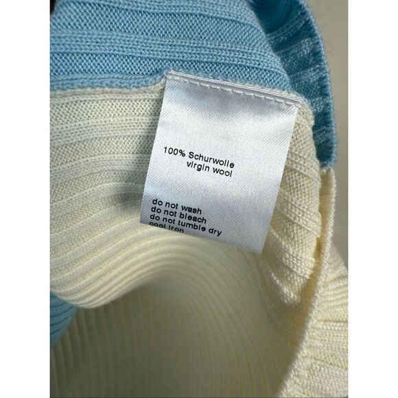 Akris Punto Wool Ribbed Color Block Top - Picture 4 of 5